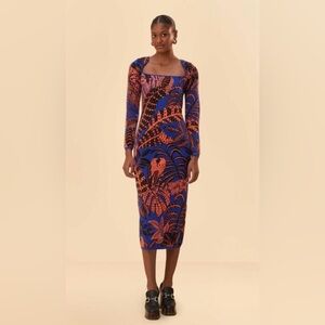 Farm Rio Knit Midi Dress NWT XL